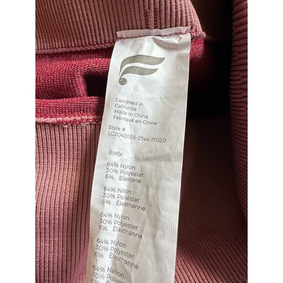 NEW Fabletics High Waisted Seamless Leopard Leggings Animal Print Pink Mauve - Picture 4 of 4